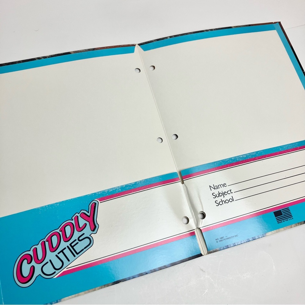 Vintage Folder Kitten Bundle of 2 80s School Supply 1987 - Picture 12 of 17